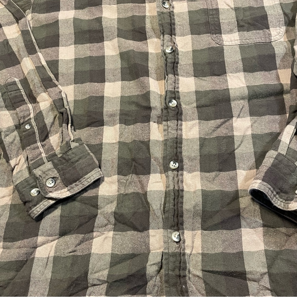 3/$15 Hobbs creek mens size 2XL flannel plaid Longsleeve button down shirt green - Picture 6 of 8